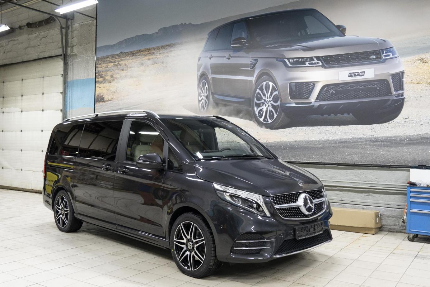 Установка выдвижных электрических порогов ATS на Mercedes-Benz V-class